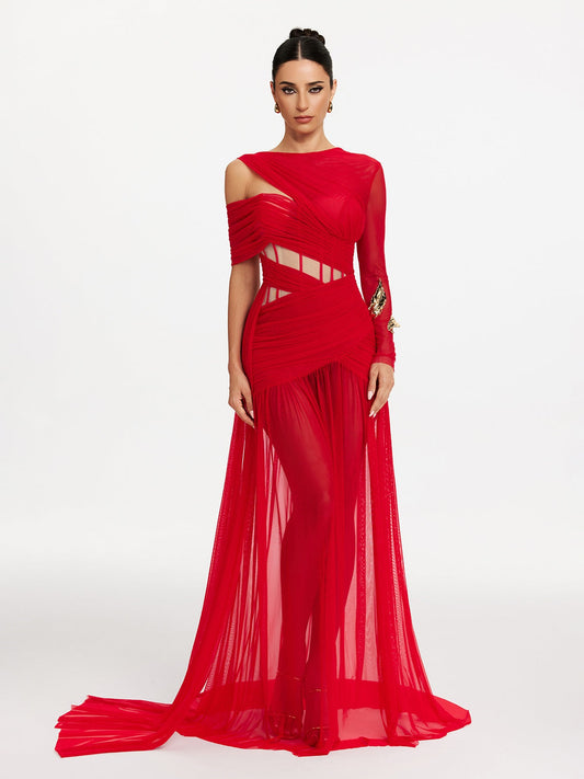 Rosstef Malati Cutout Mesh Maxi GİYİM