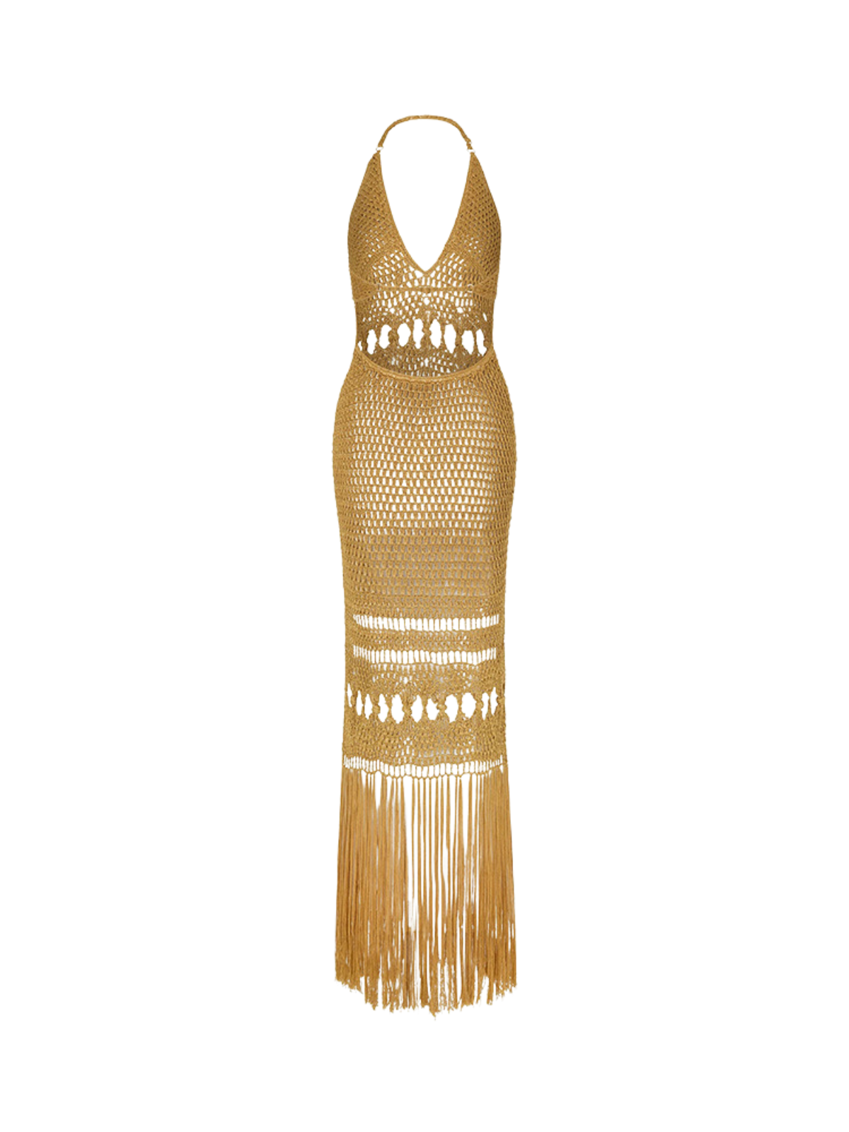 Rosstef Mavelyn Knit Cutout Fringe Cover Up