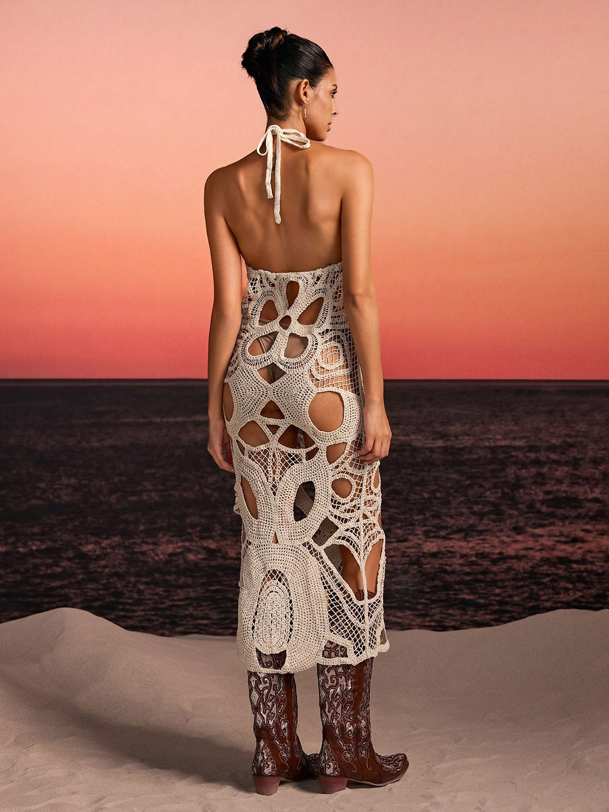 Rosstef Halterneck Cutout Cover Up - Trendy ve Şeffaf Moda