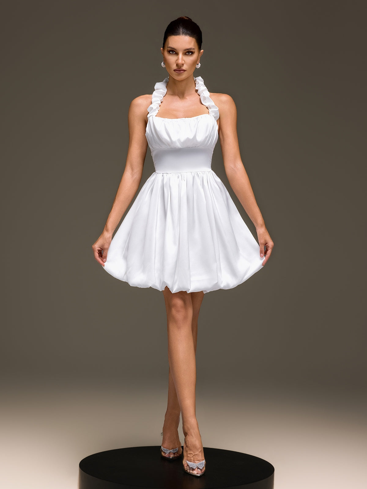 Rosstef Mini Etiketli Ruched Gown