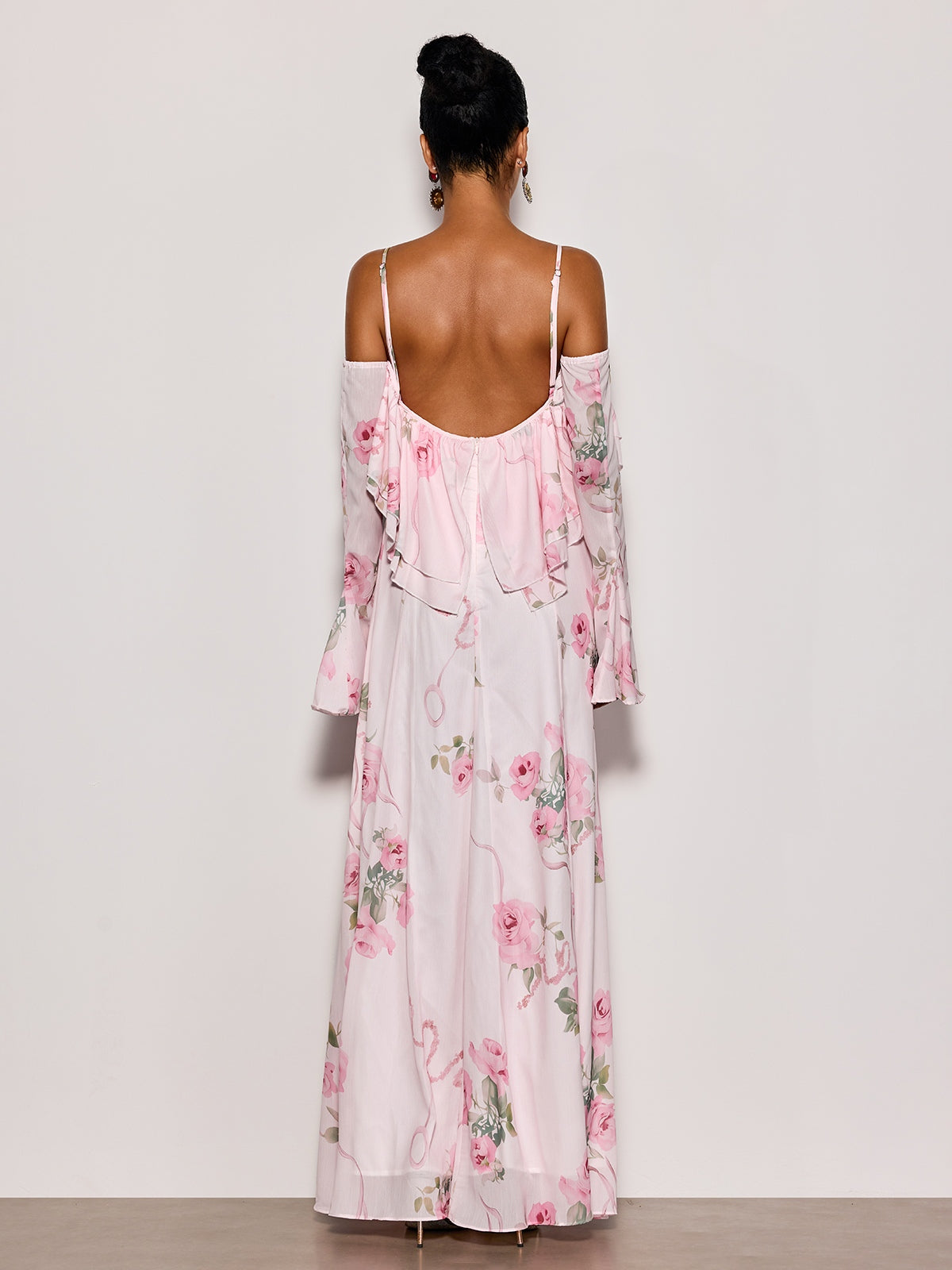 Nostel Spaghetti Floral Maxi Dress