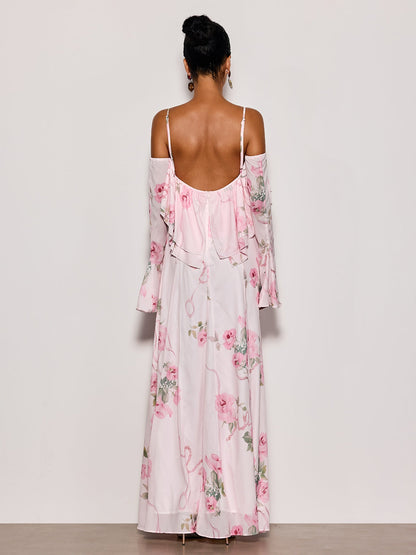 Nostel Spaghetti Floral Maxi Dress