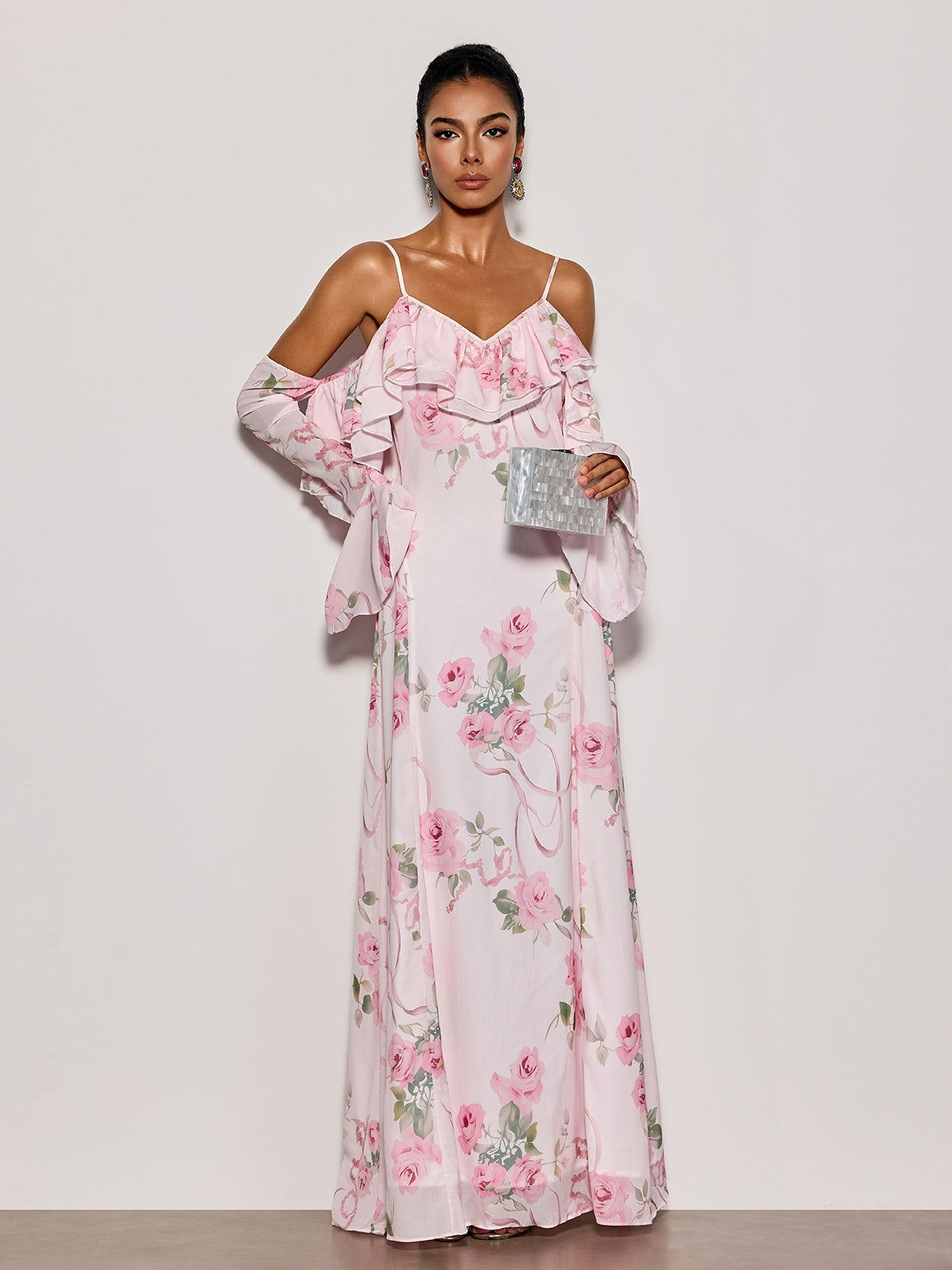 Nostel Spaghetti Floral Maxi Dress