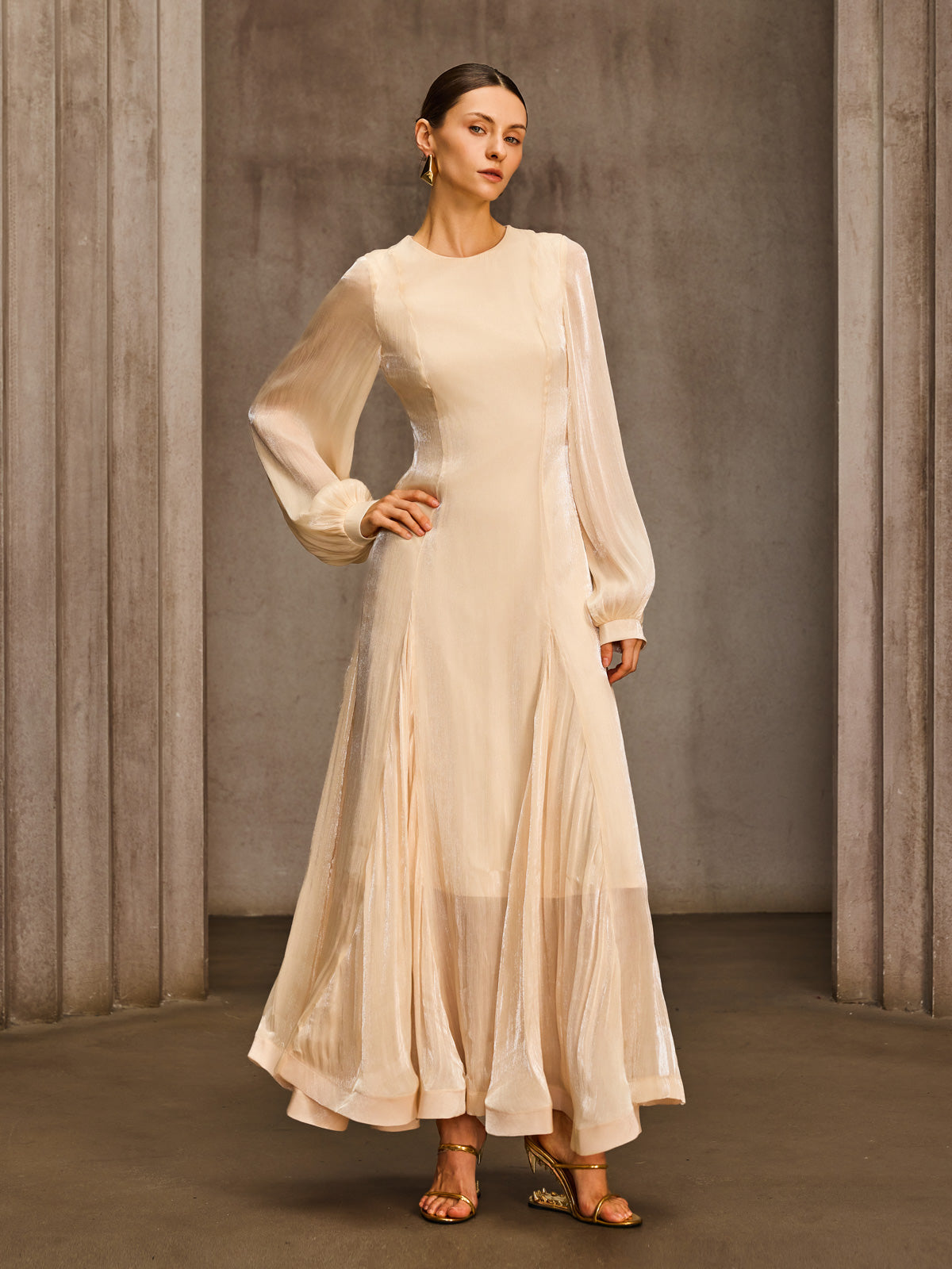 Nytheris Balloon Sleeve Maxi Dress