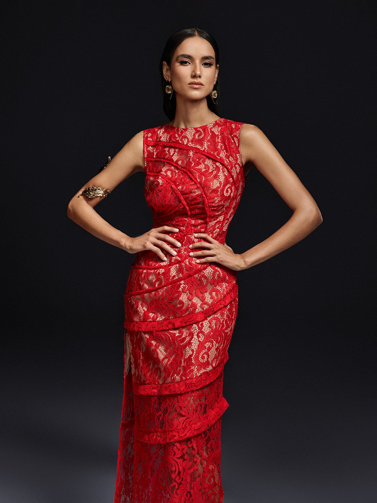 Rosstef Lace Midi Dress