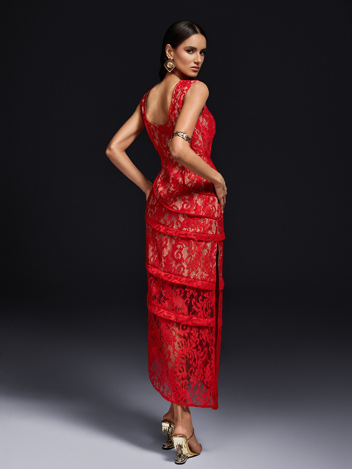 Rosstef Lace Midi Dress