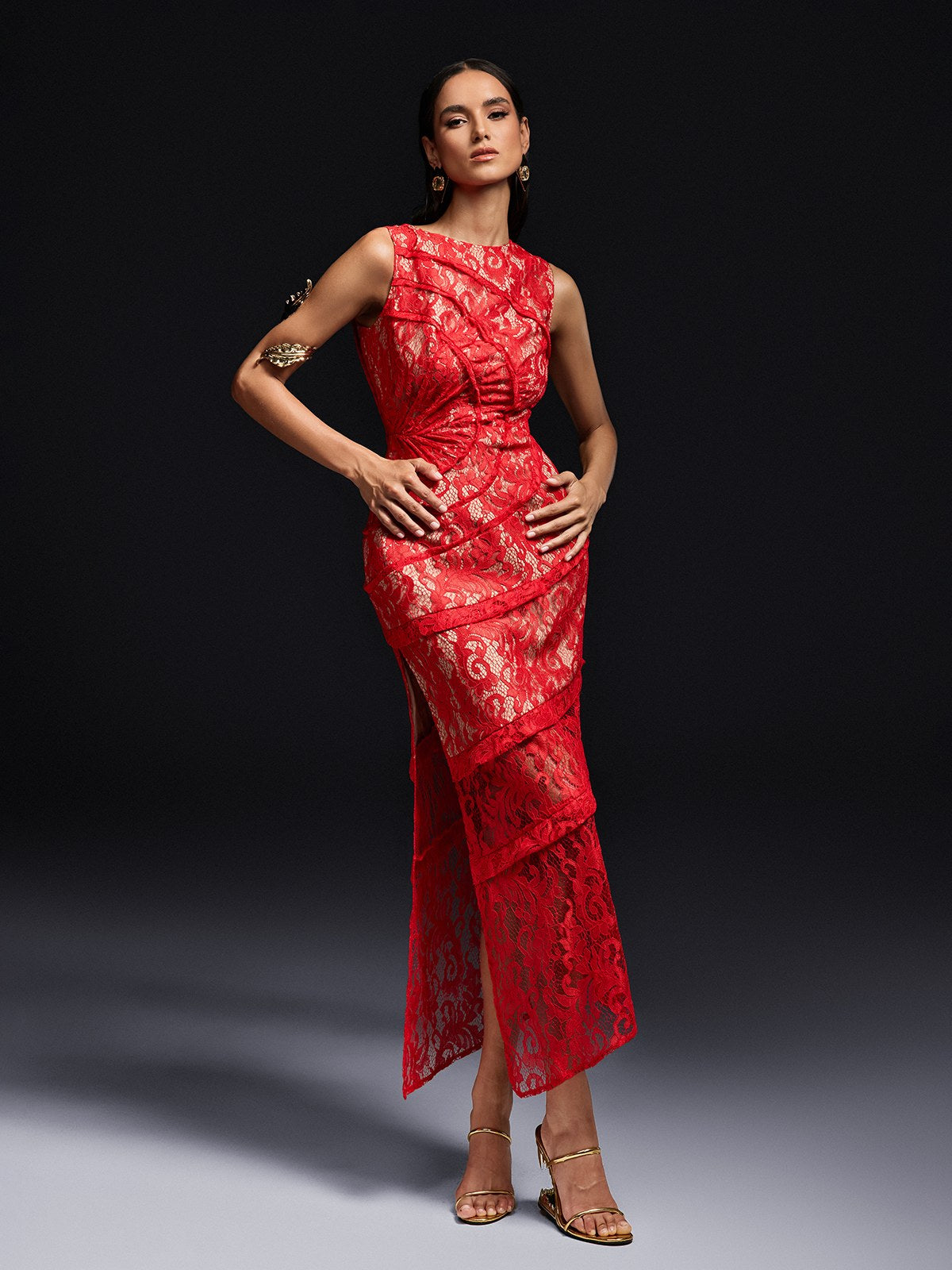 Rosstef Lace Midi Dress