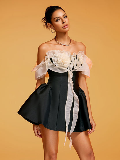 Rosstef Flower Mini Dress