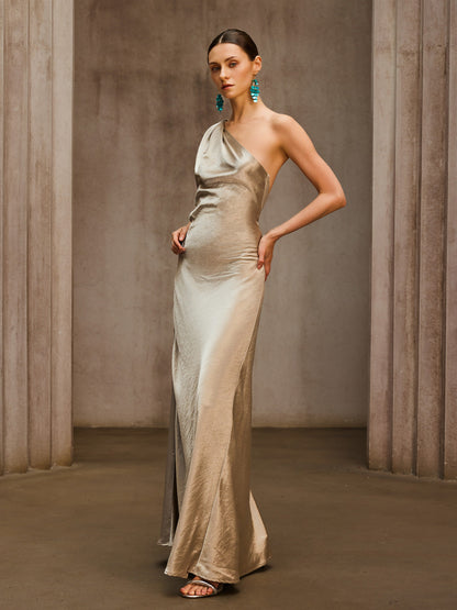 Rosstef One Shoulder Maxi Giyin