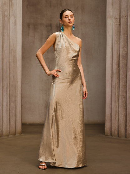 Rosstef One Shoulder Maxi Giyin