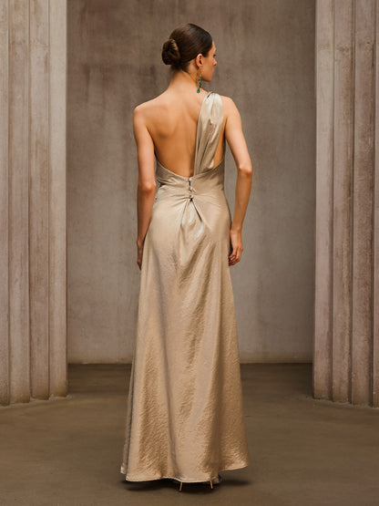 Rosstef One Shoulder Maxi Giyin