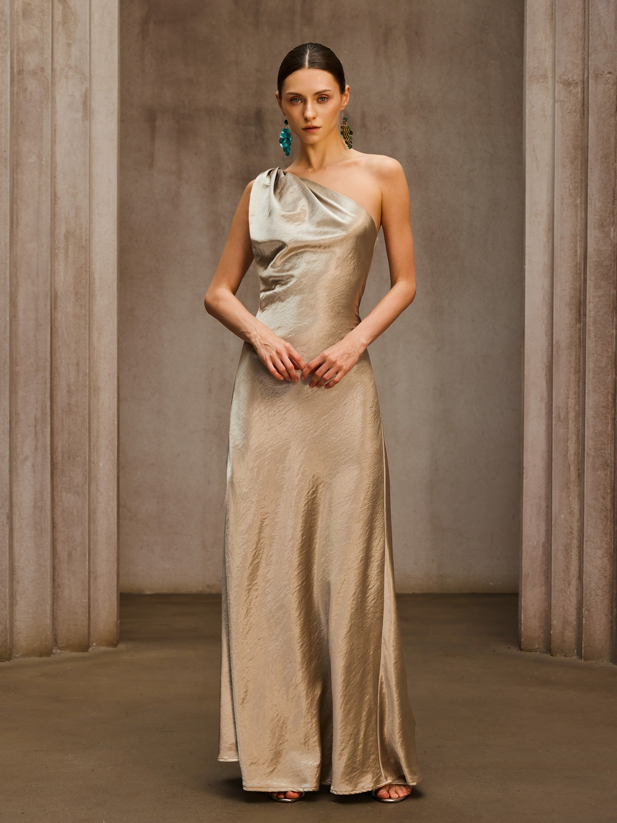 Rosstef One Shoulder Maxi Giyin