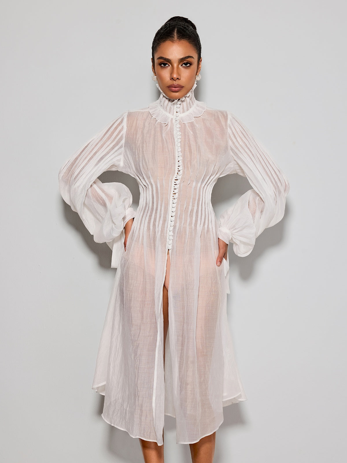 Rosstef Pryvalis High Neck Midi Dress