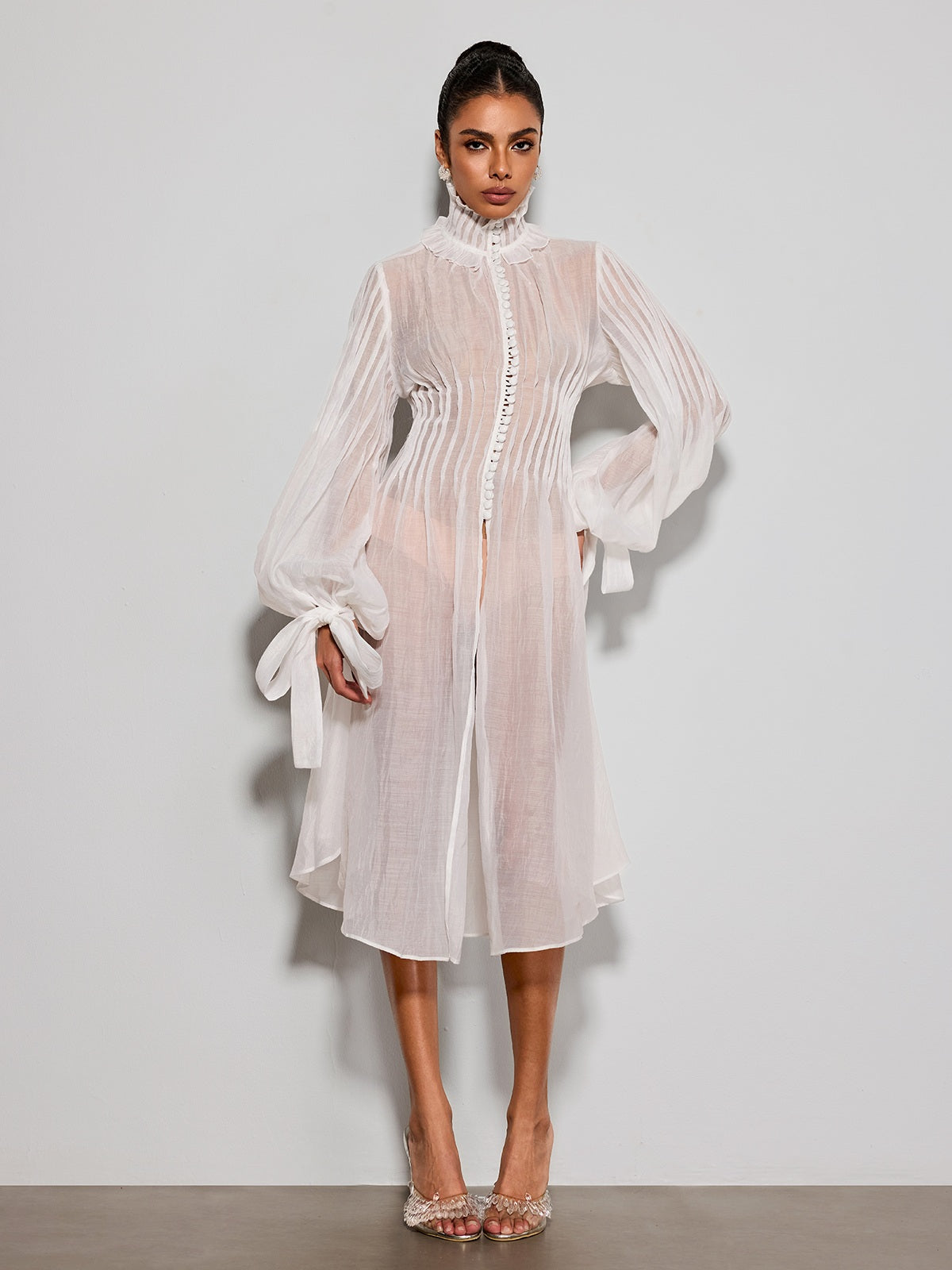 Rosstef Pryvalis High Neck Midi Dress