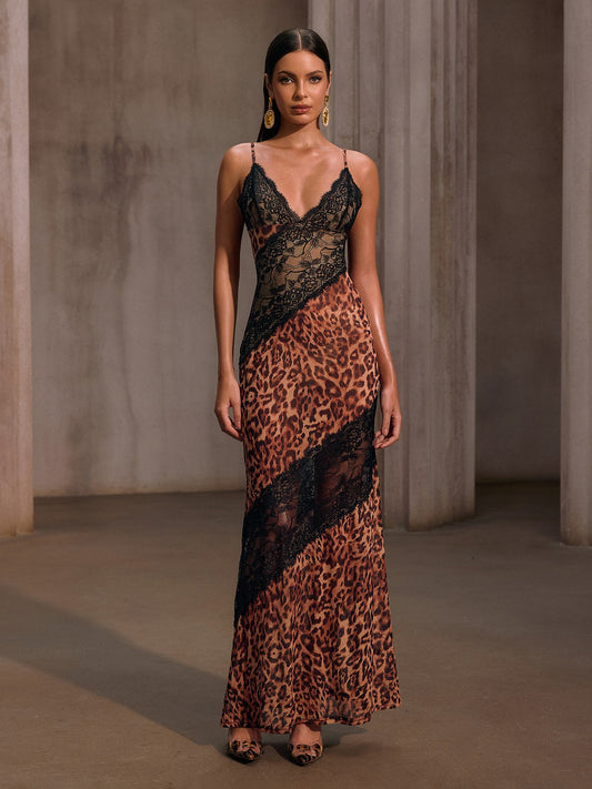Rosstef Leopard Maxi Gown