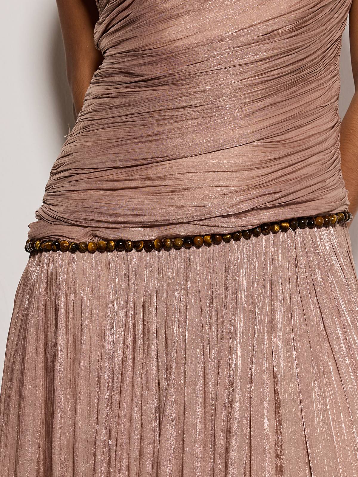 Ravelthor One Shoulder Ruched Maxi Dress