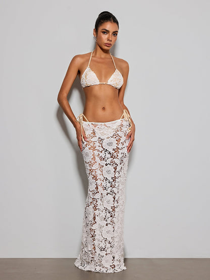 Rosales Lace Bikini Three Piece Set