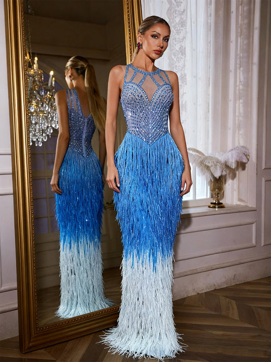 Rosstef Rhinestone Maxi Gown