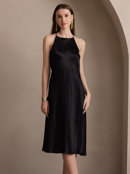 Rosstef 19Momme Silk Spaghetti Straps Maxi GİYİM