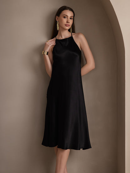 Rosstef 19Momme Silk Spaghetti Straps Maxi GİYİM