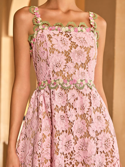 Rosstef Tavon Flower Embroidered Mini Pink GİYİM
