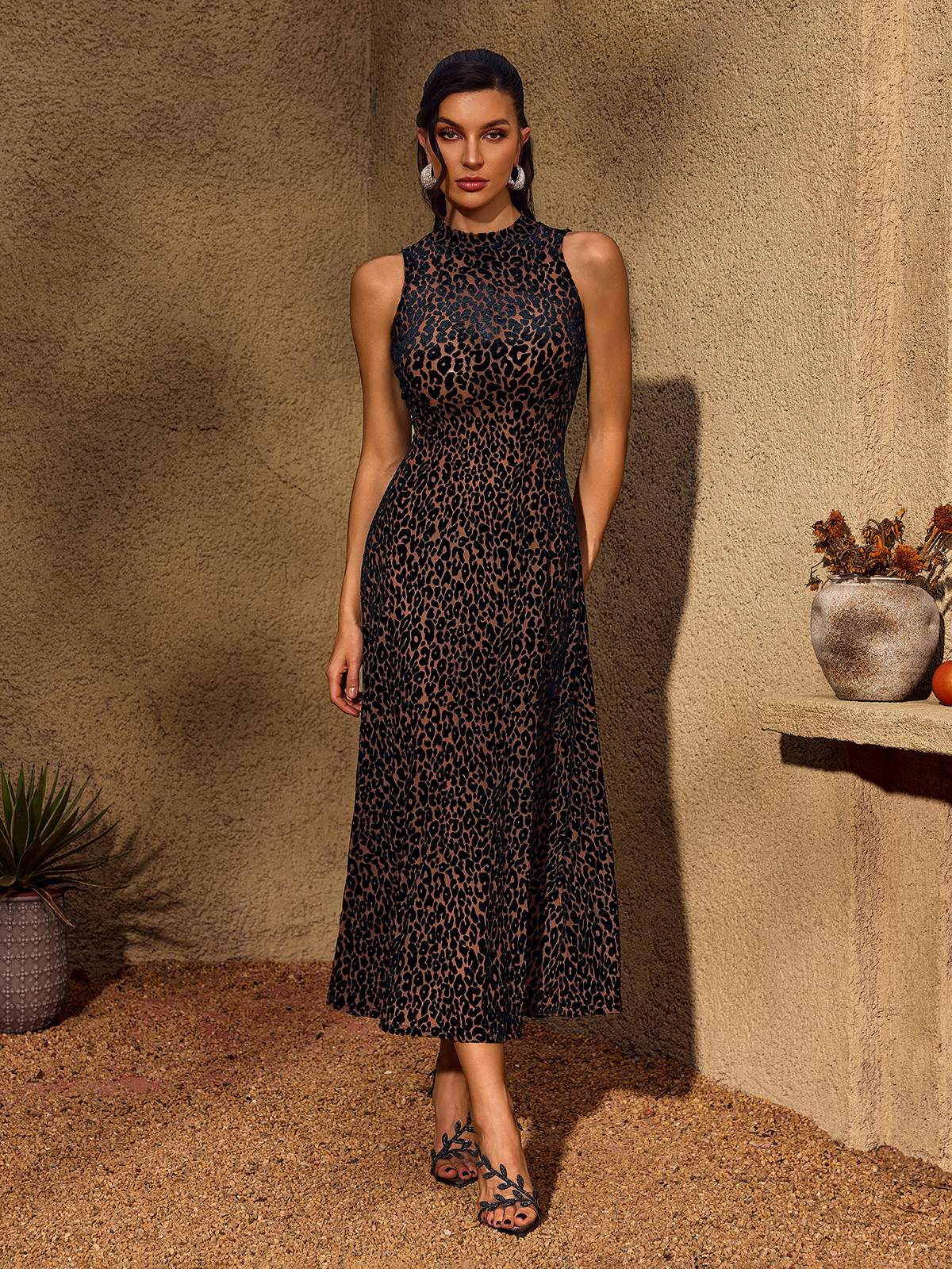 Rosstef Telomeron Leopard Maxi Dress