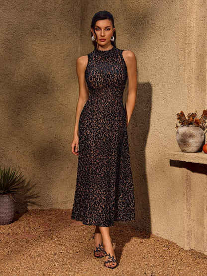 Rosstef Telomeron Leopard Maxi Dress