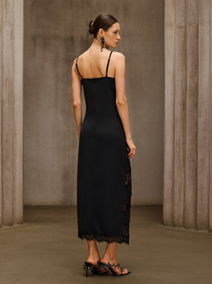 Thavion Spaghetti Lace Maxi Dress