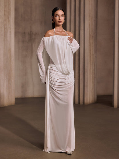 Uxoryx Off Shoulder Mesh Three Piece Set