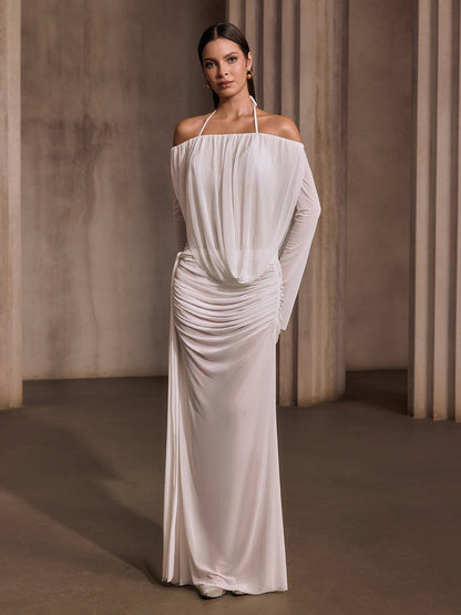 Uxoryx Off Shoulder Mesh Three Piece Set