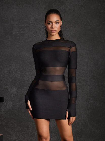 Rosstef Striped Mini Dress