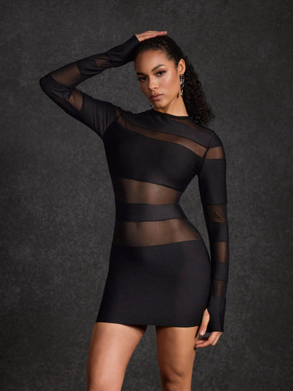 Rosstef Striped Mini Dress