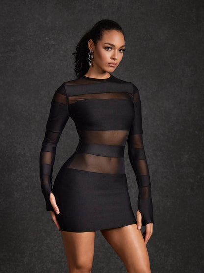 Rosstef Striped Mini Dress