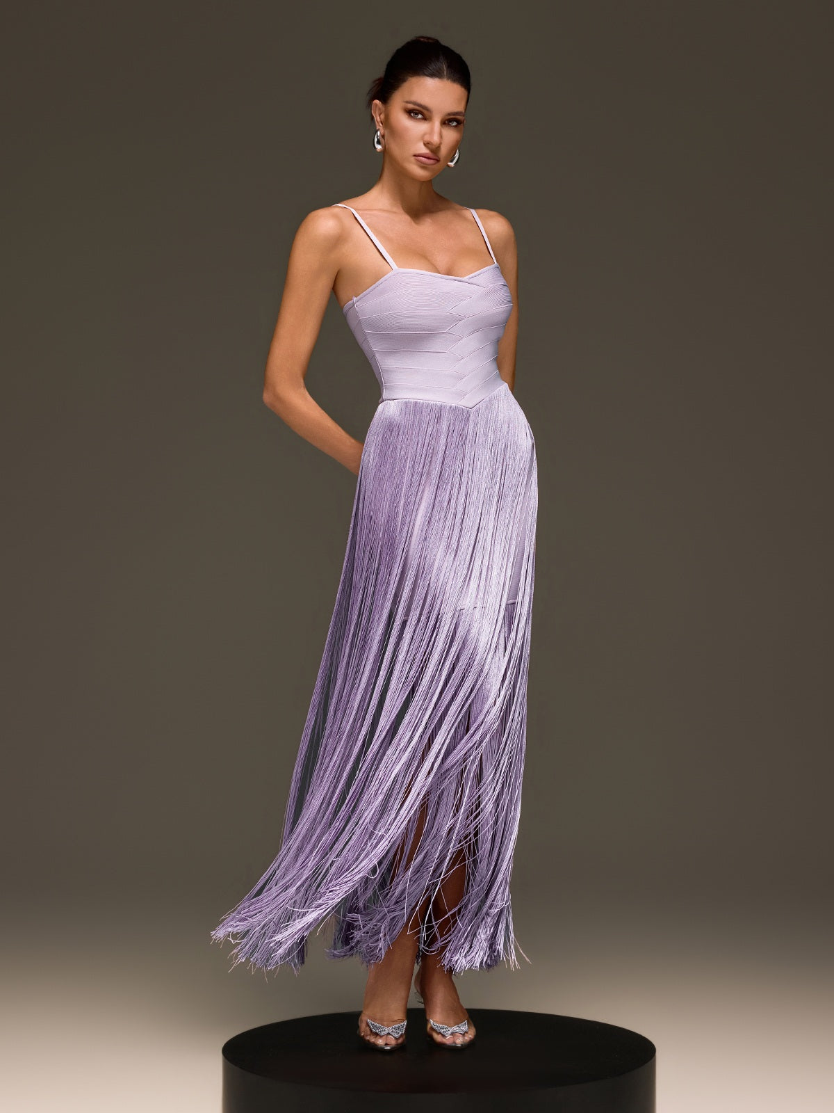 Xorynex Spaghetti Fringe Maxi Dress