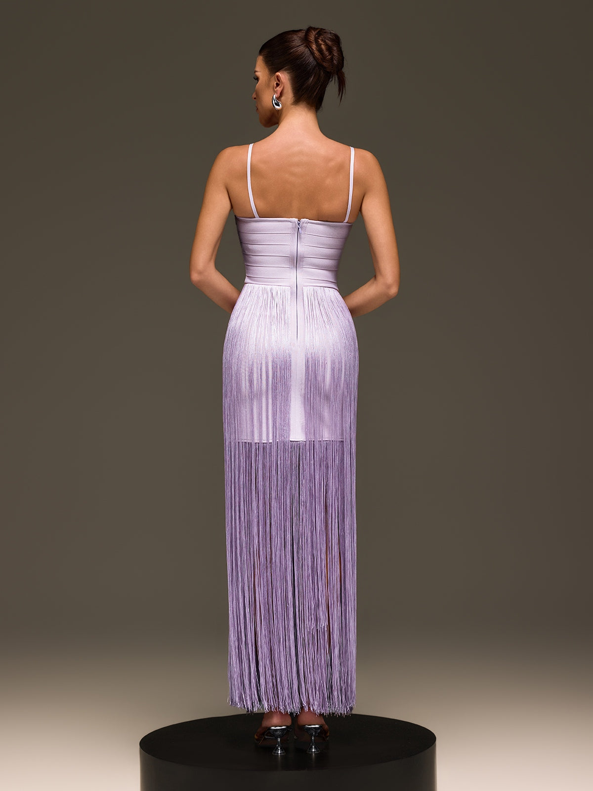 Xorynex Spaghetti Fringe Maxi Dress