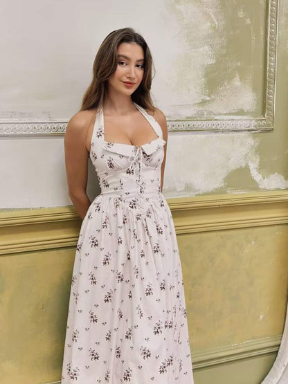 Rosstef Floral Halterneck Midi Giyin