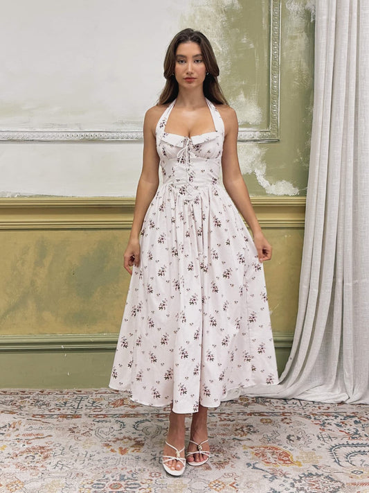 Rosstef Floral Halterneck Midi Giyin
