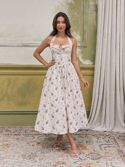 Rosstef Floral Halterneck Midi Giyin