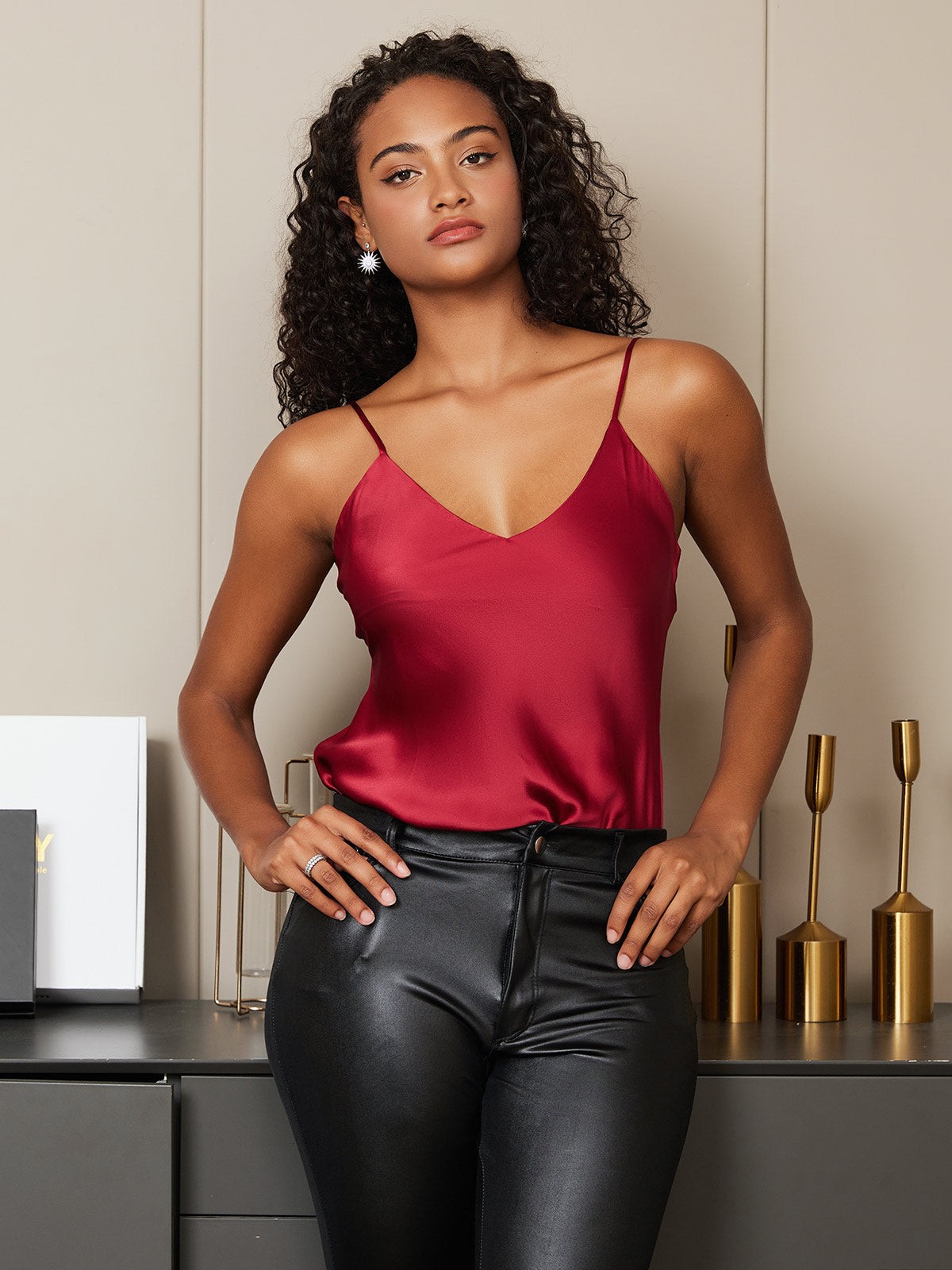 Rosstef 100% Mulberry Silk Spaghetti Strap Camisole