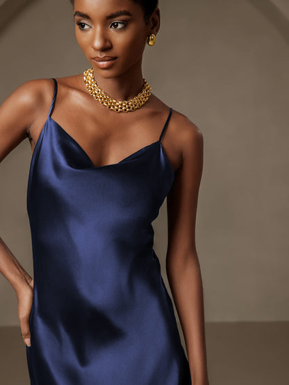 Rosstef Pure Slik Spageti Kolsuz Midi Gown ile Çizme Tasarımı