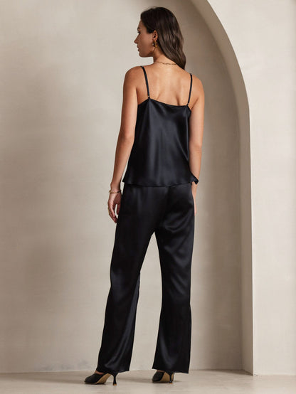 Rosstef 19Momme Silk Cowl Neck Camisole Top