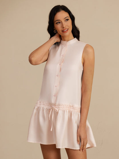 Rosstef Pure Silk Sleeveless Short Dress