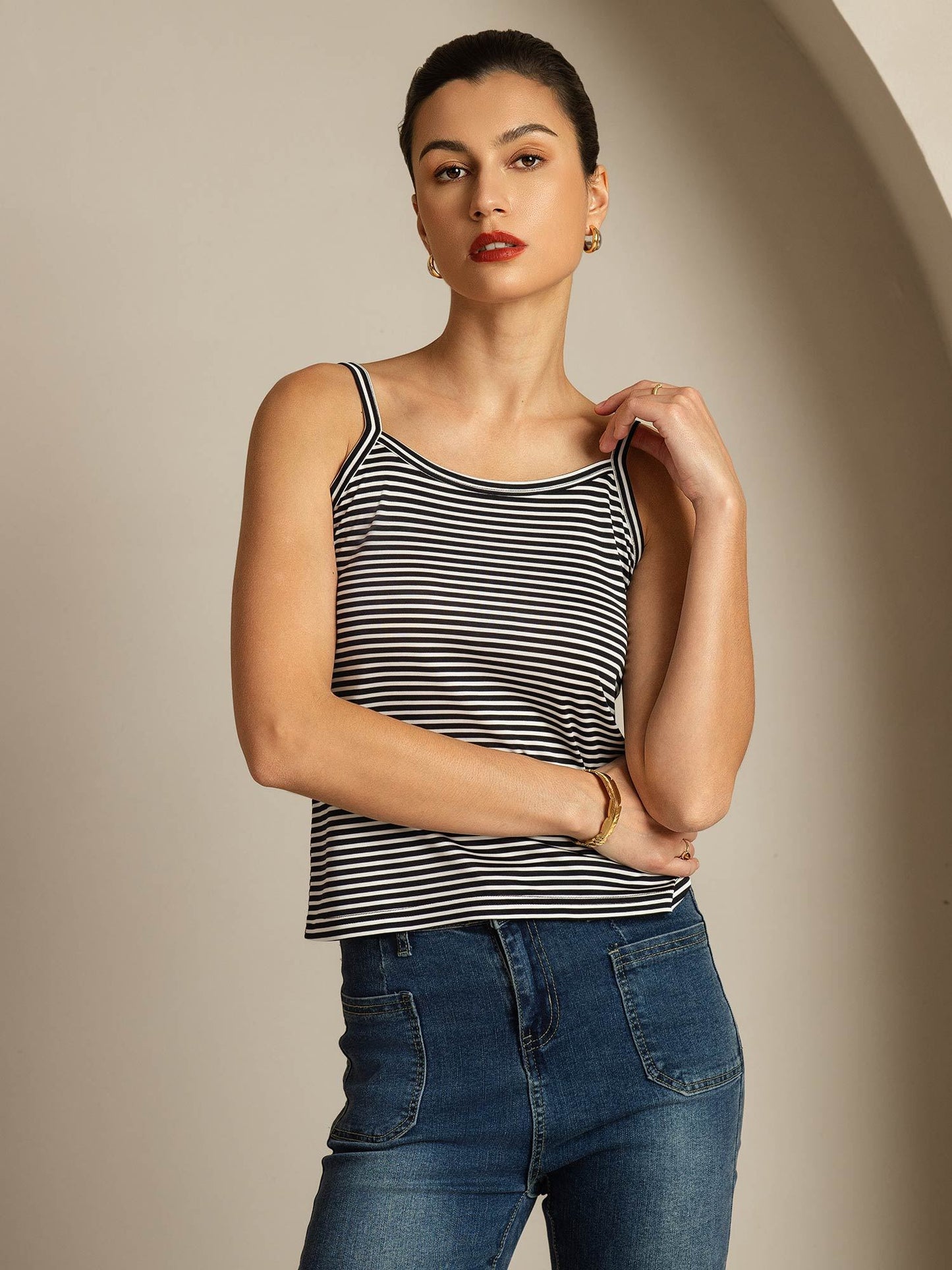 Rosstef Çift Cebeli Süt Kumaş Tank Top