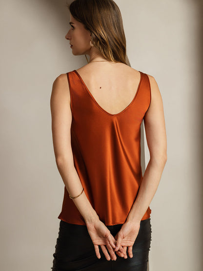 Rosstef Yüksek Kumaşlı Kadın Tank Topu - V Çıkıntılı Geceli Desen