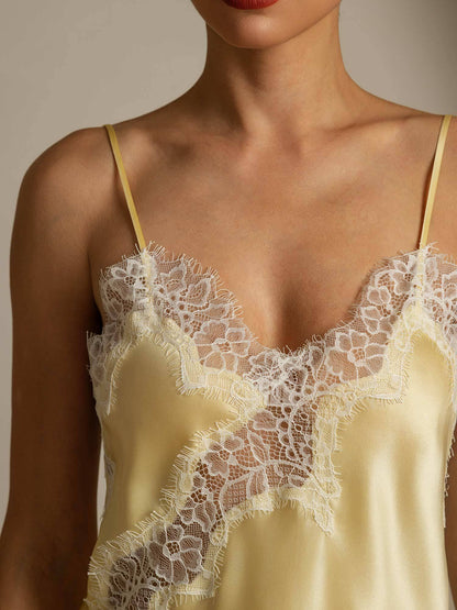 Rosstef Mulberry Silk Camisole Top - Asimetrik Kuyruk ve İncik Detaylı