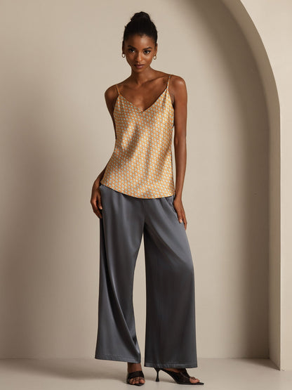 Rosstef Pure Silk Geometric Print Camisole