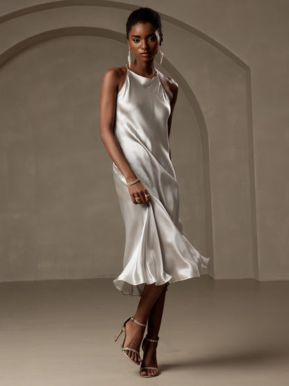 Rosstef 19Momme Silk Spaghetti Straps Maxi GİYİM