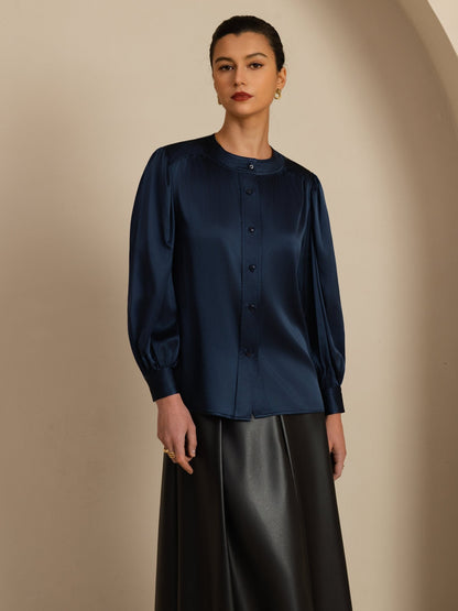 Rosstef 19Momme Stretch Silk Charmeuse Blouse